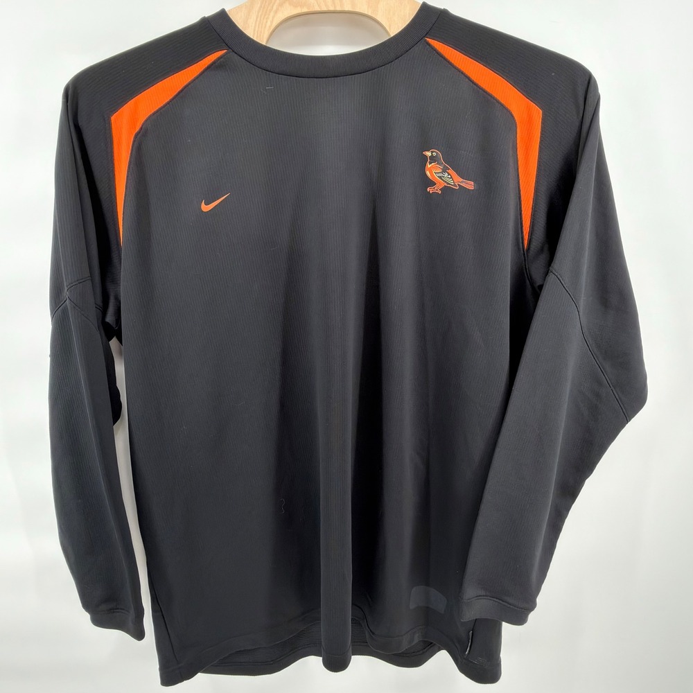 Nike Sphere Dry Baltimore Orioles Shirt Mens 3XL Black Long Sleeve MLB Team
